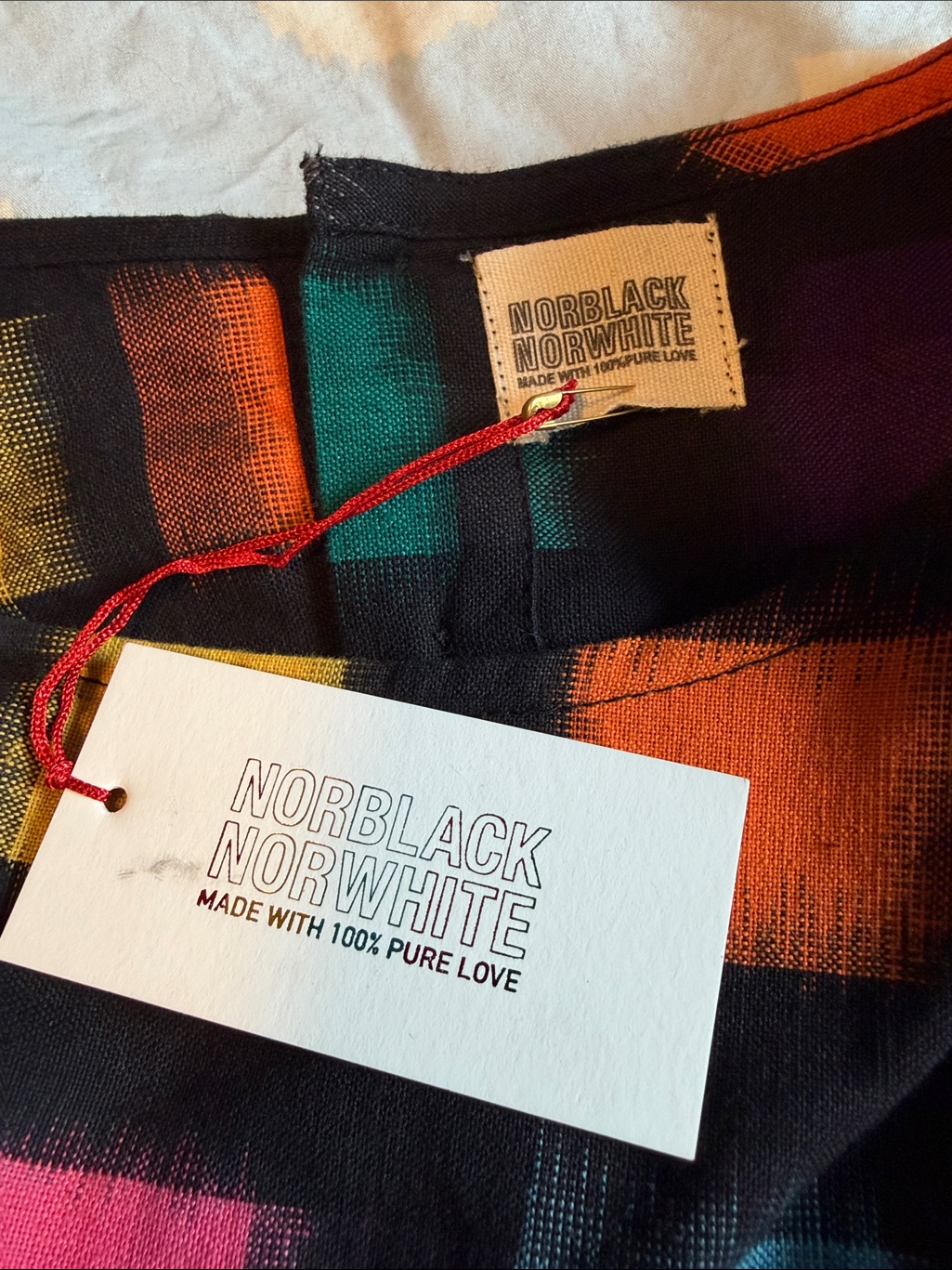 Nwt Norblack Norwhite | Mini Dover Dress In Ikat Multi — image 4 of 5